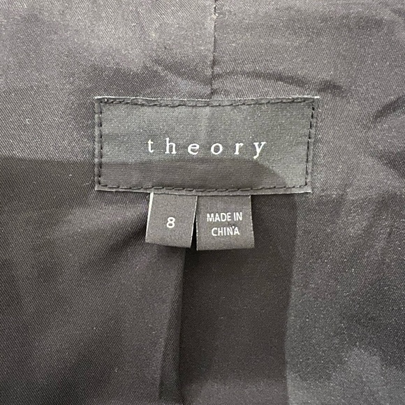 [CLEARANCE/Send Offers] THEORY VINTAGE BLAZER WITH LEATHER SLEEVES, SIZE 8 - Picture 3 of 5